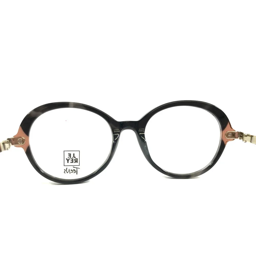 J.F. Rey Teens Petite Eyeglasses Frame PAULINE 0195 Black Gold Round 47-18-135